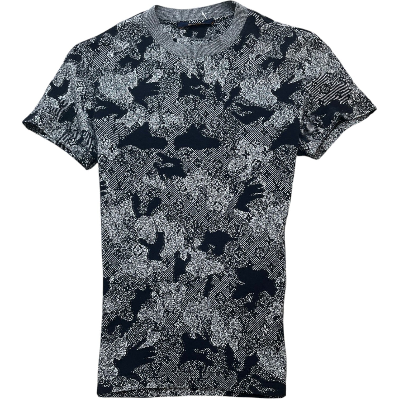 Men's Monogram Camouflage Jacquard T-Shirt Grey Size XS - Photo 1