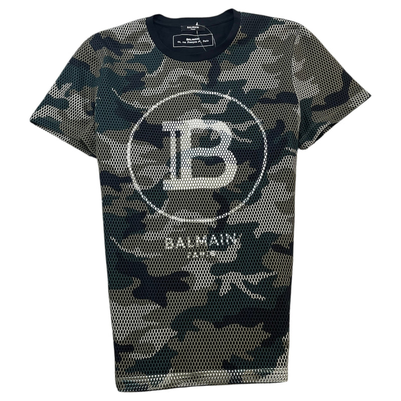 Men's Mesh Camo T-Shirt Green Size L