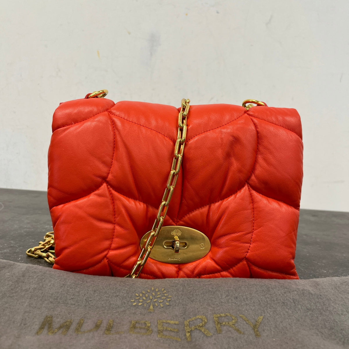 Women's Little Softie Pillow Nappa Crossbody Bag Orange - Photo 15