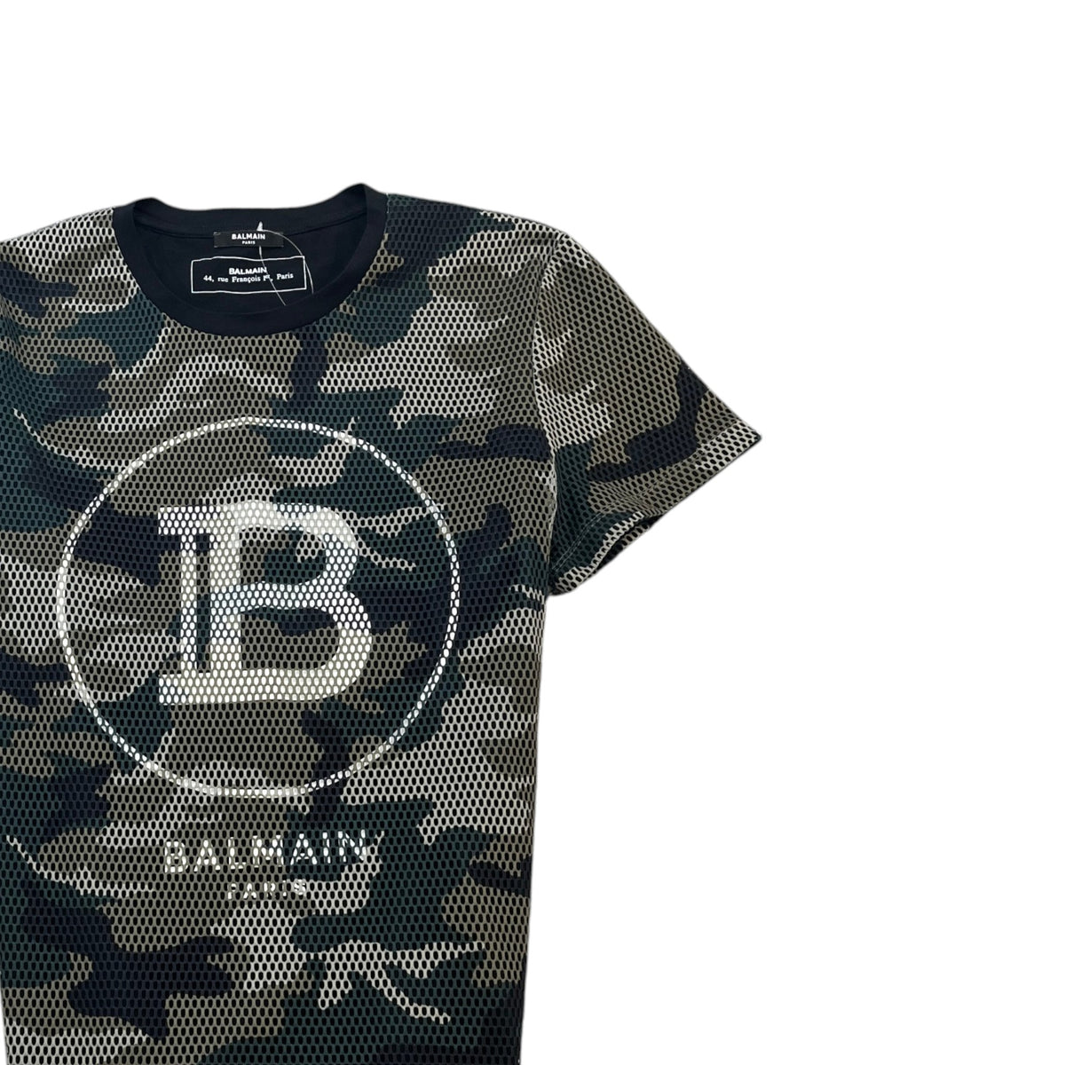 Men's Mesh Camo T-Shirt Green Size L - Photo 3