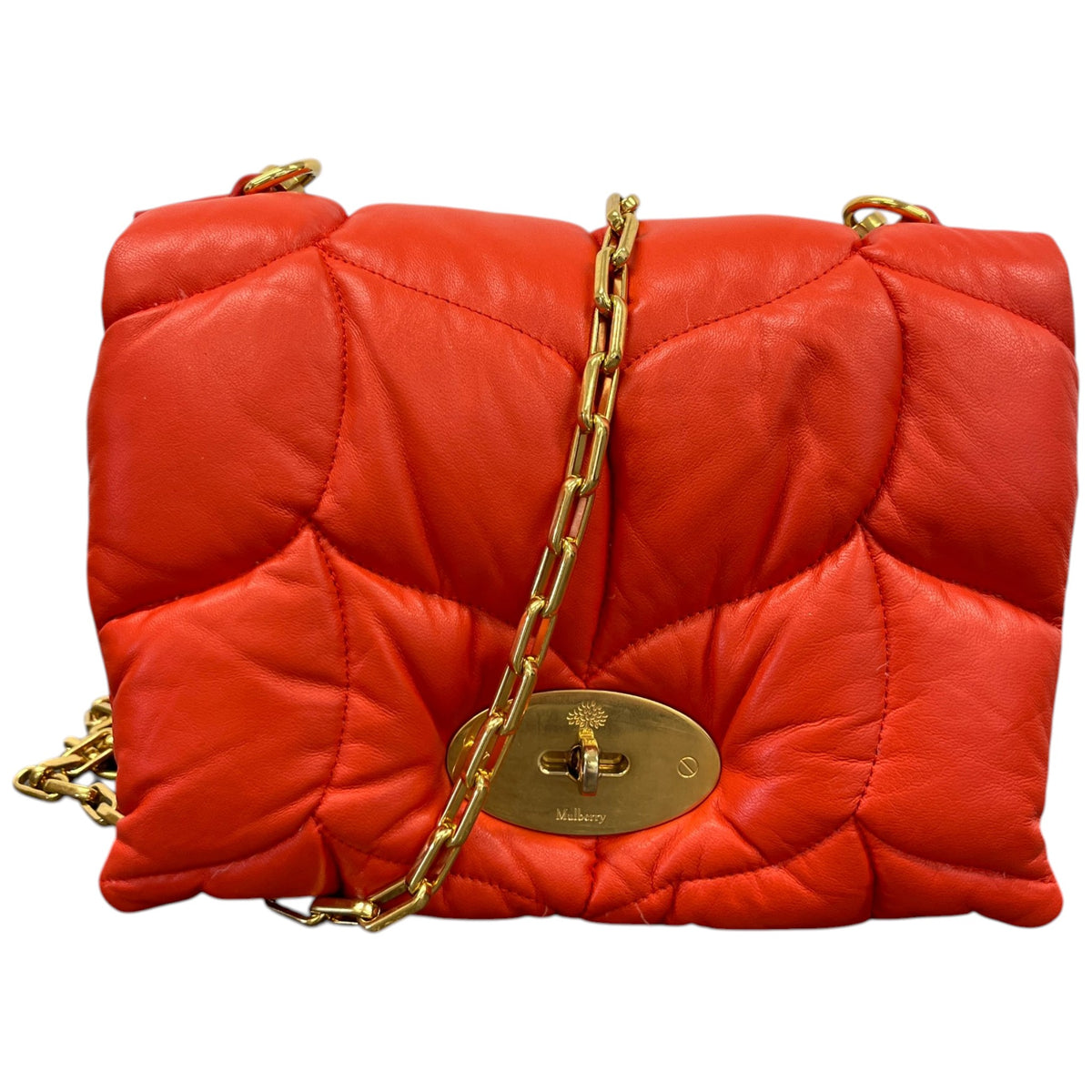 Women's Little Softie Pillow Nappa Crossbody Bag Orange - Photo 1