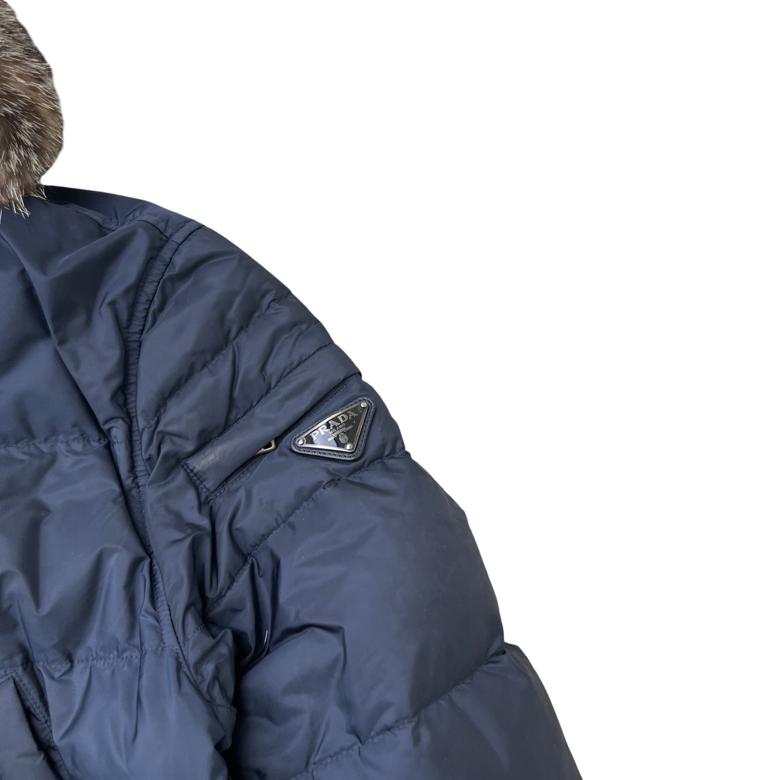 Men's Plaque Logo Down Jacket Navy Size IT 48 / M - Photo 5