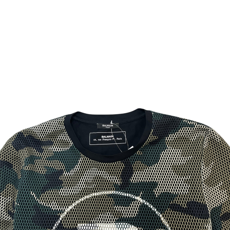 Men's Mesh Camo T-Shirt Green Size L