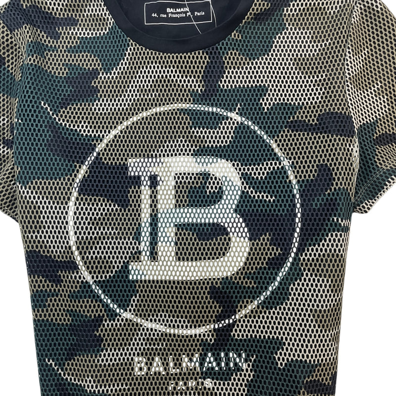 Men's Mesh Camo T-Shirt Green Size L