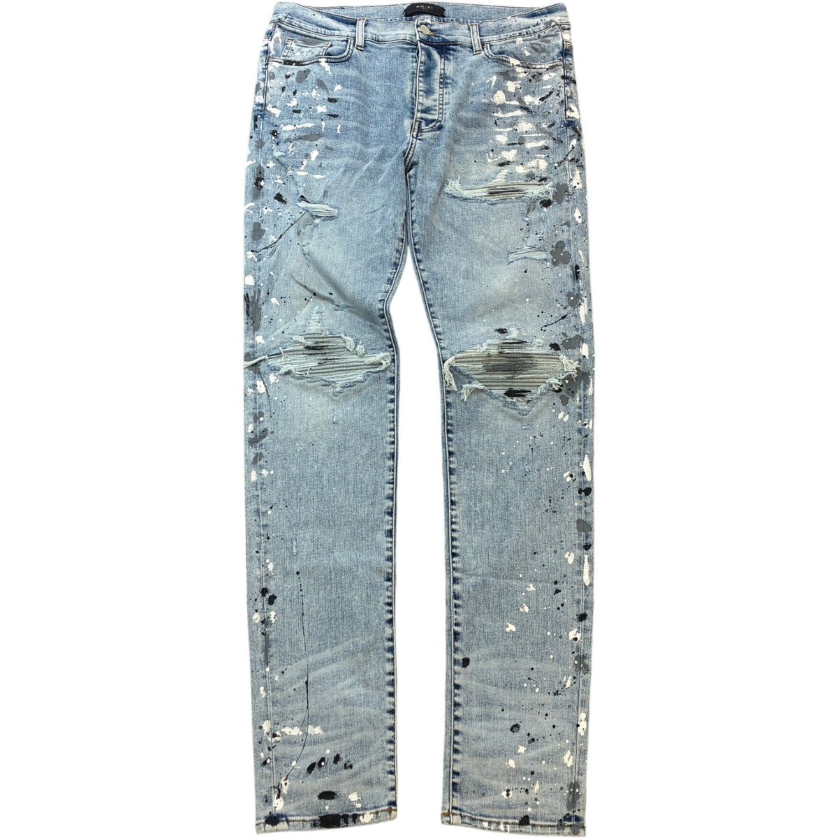 Men's Paint Splatter Mx1 Jeans Blue Size XL / W36 - Photo 1