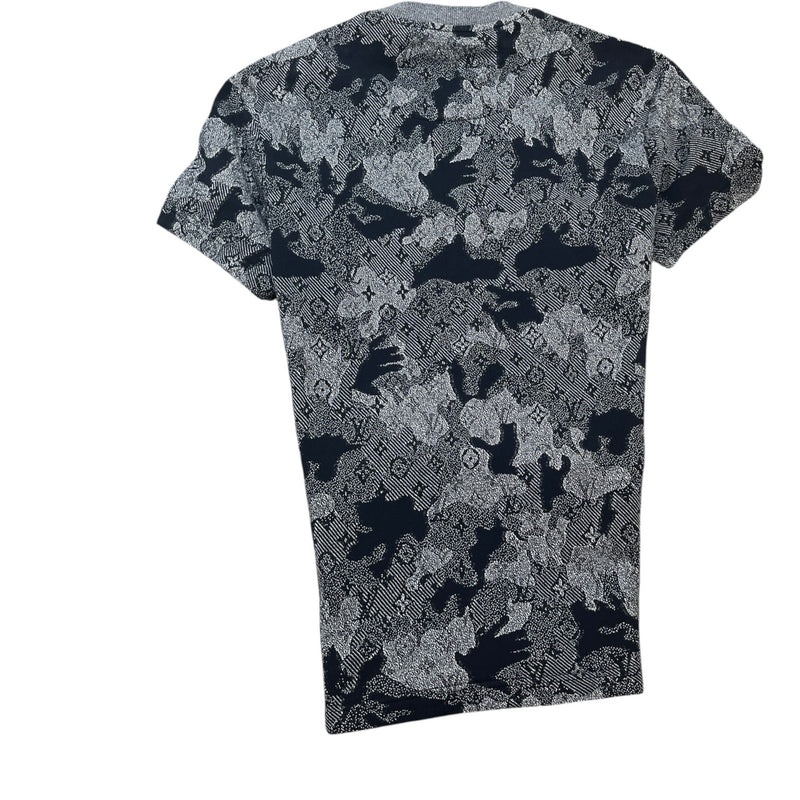 Men's Monogram Camouflage Jacquard T-Shirt Grey Size XS