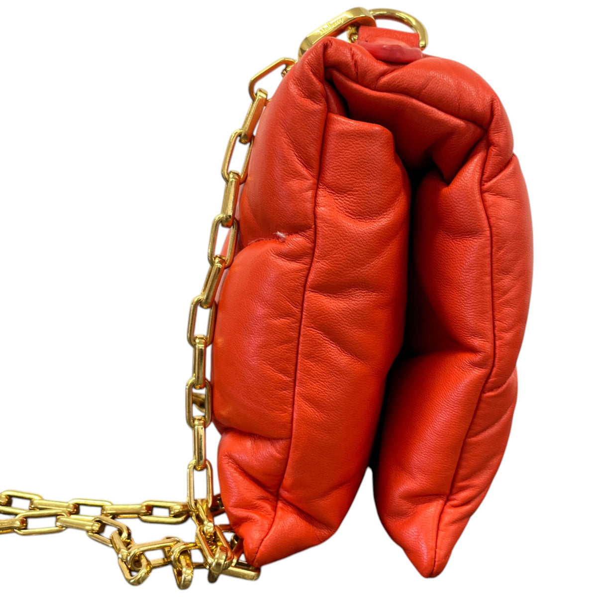 Women's Little Softie Pillow Nappa Crossbody Bag Orange - Photo 6