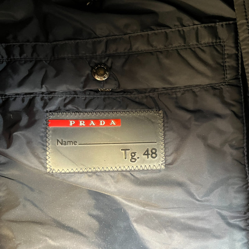 Men's Plaque Logo Down Jacket Navy Size IT 48 / M
