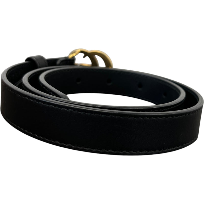 Women's Gg Marmont Thin Belt Black Size Waist 26"