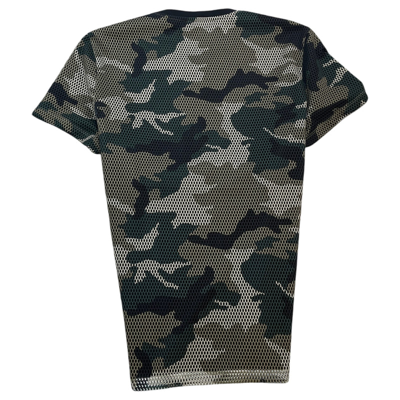 Men's Mesh Camo T-Shirt Green Size L