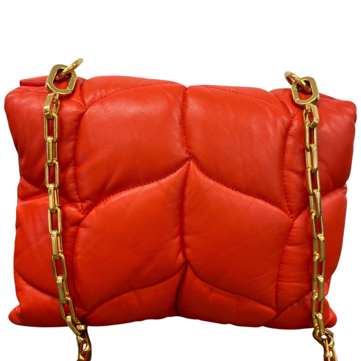 Women's Little Softie Pillow Nappa Crossbody Bag Orange - Photo 3