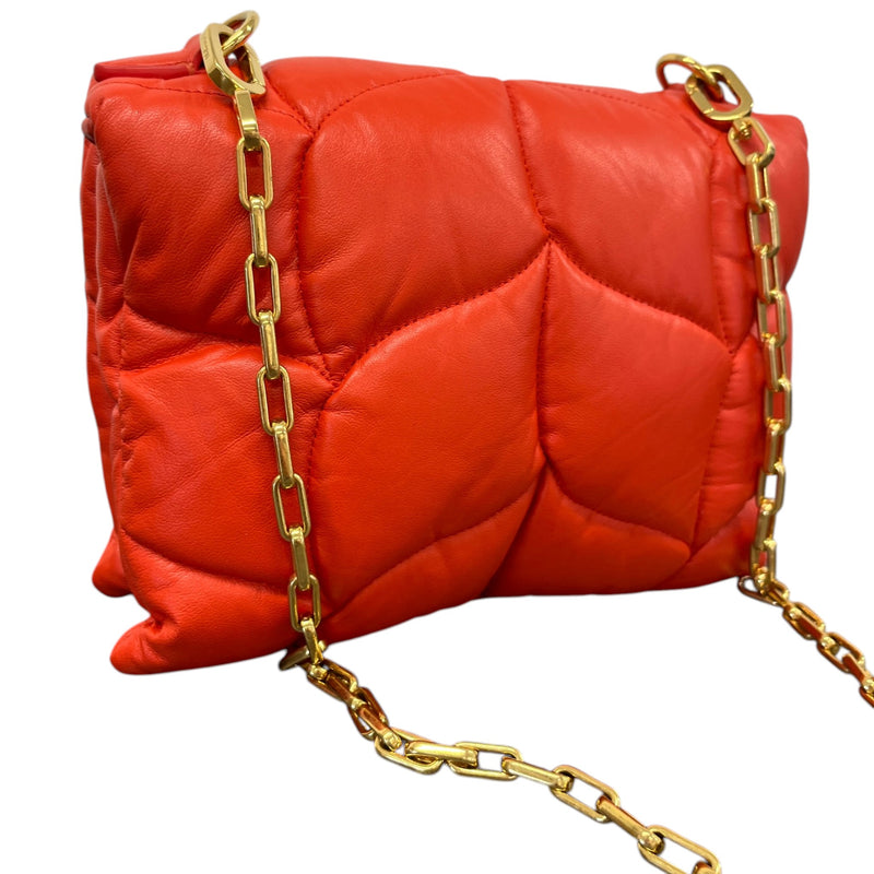 Women's Little Softie Pillow Nappa Crossbody Bag Orange