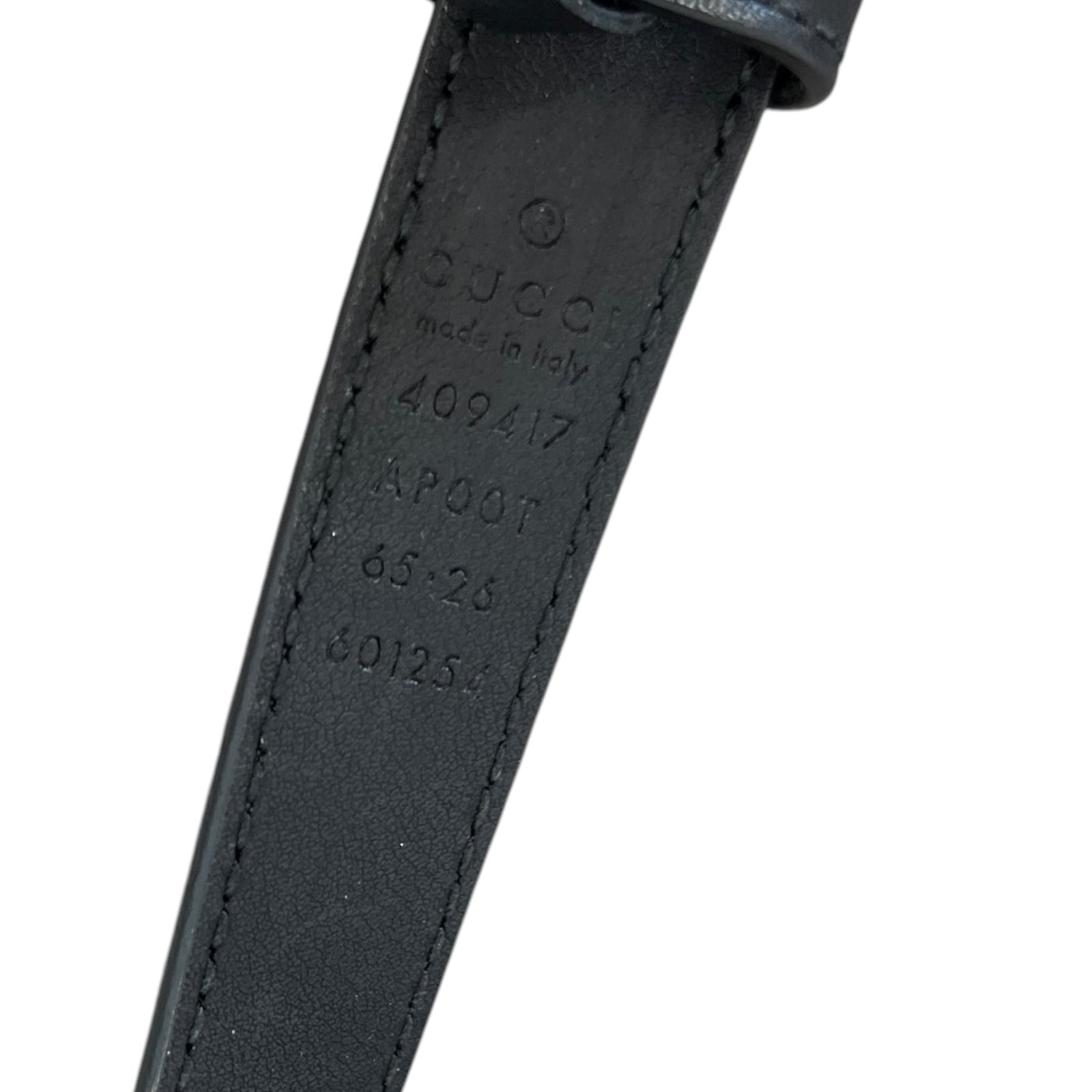 Women's Gg Marmont Thin Belt Black Size Waist 26" - Photo 6