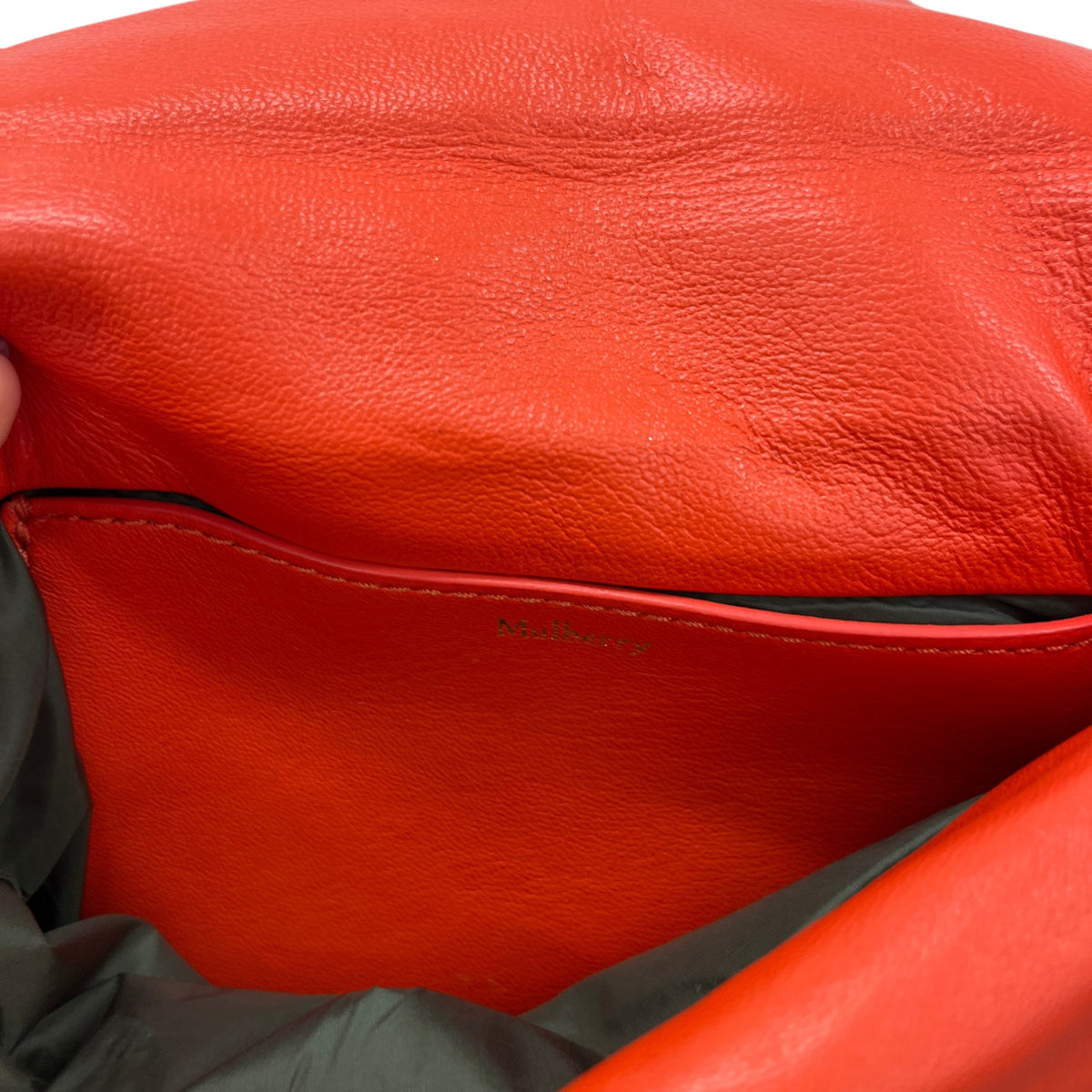 Women's Little Softie Pillow Nappa Crossbody Bag Orange - Photo 13