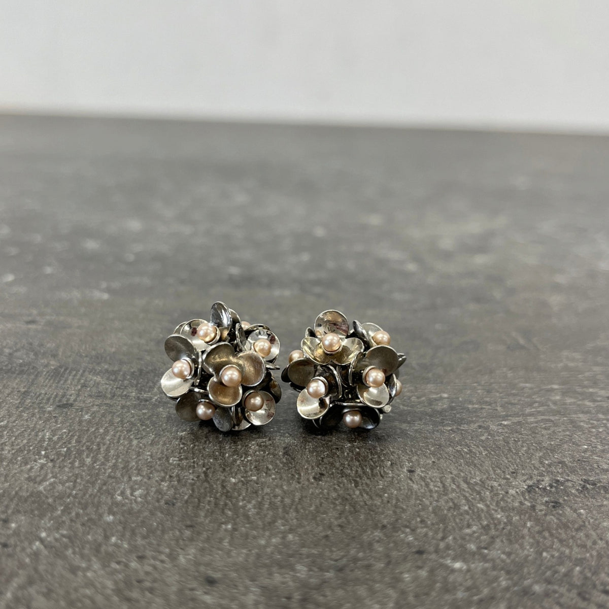 Women's Multi Tiered Floral Earrings Silver - Photo 9