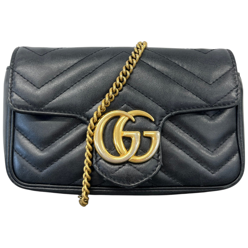 Women's Gg Marmont Super Mini Bag Black