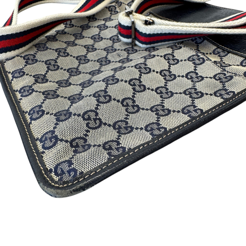 Men's Gg Supreme Web Messenger Bag Navy