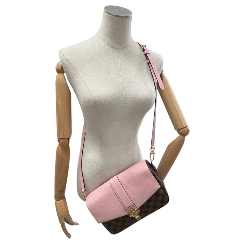 Women's Damier Ebene Magnolia Clapton Bag Pink