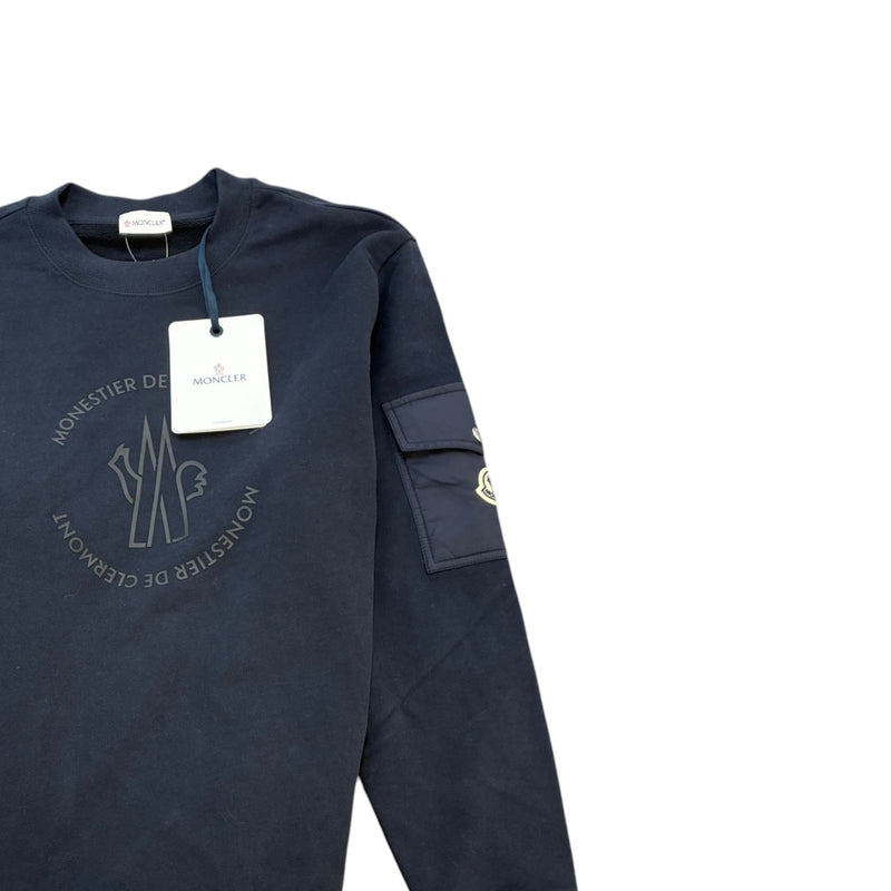 Men's Monestier De Clermont Print Sweatshirt Navy Size M