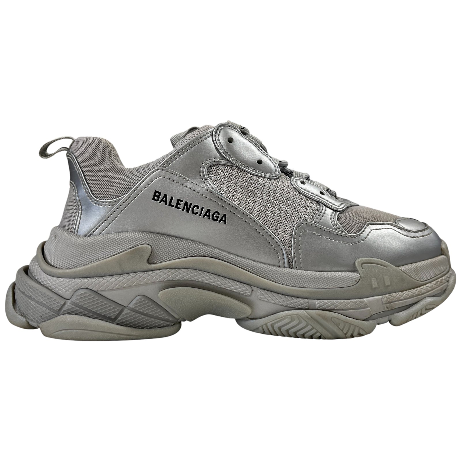 Men's Triple S Low Trainers Silver Size EU 42 / UK 8 - Photo 1