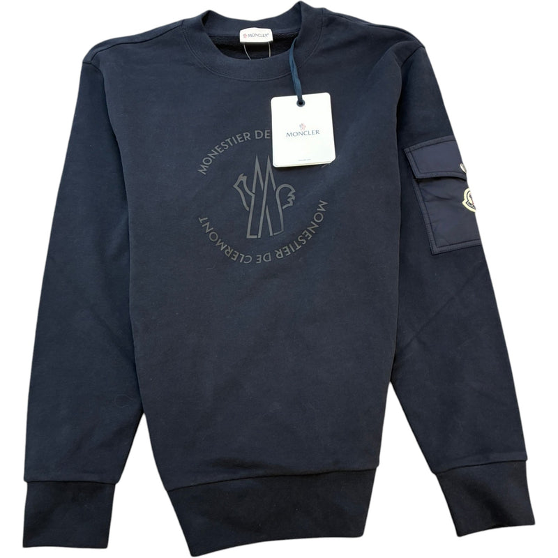 Men's Monestier De Clermont Print Sweatshirt Navy Size M