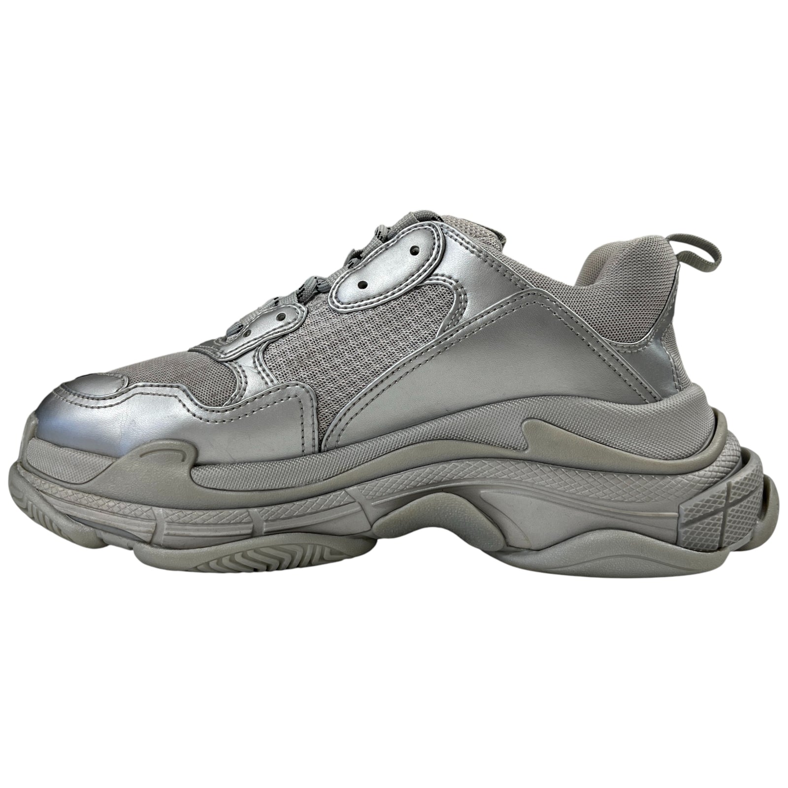 Men's Triple S Low Trainers Silver Size EU 42 / UK 8 - Photo 2