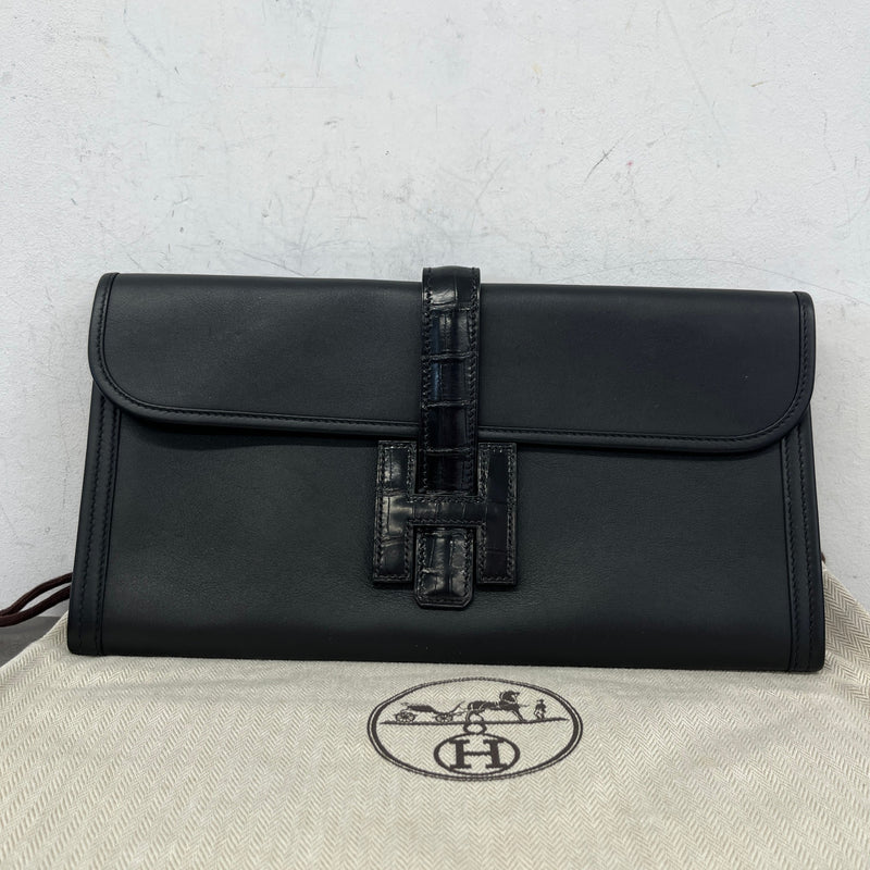 Women's Alligator Jige Elan 29 Clutch Black
