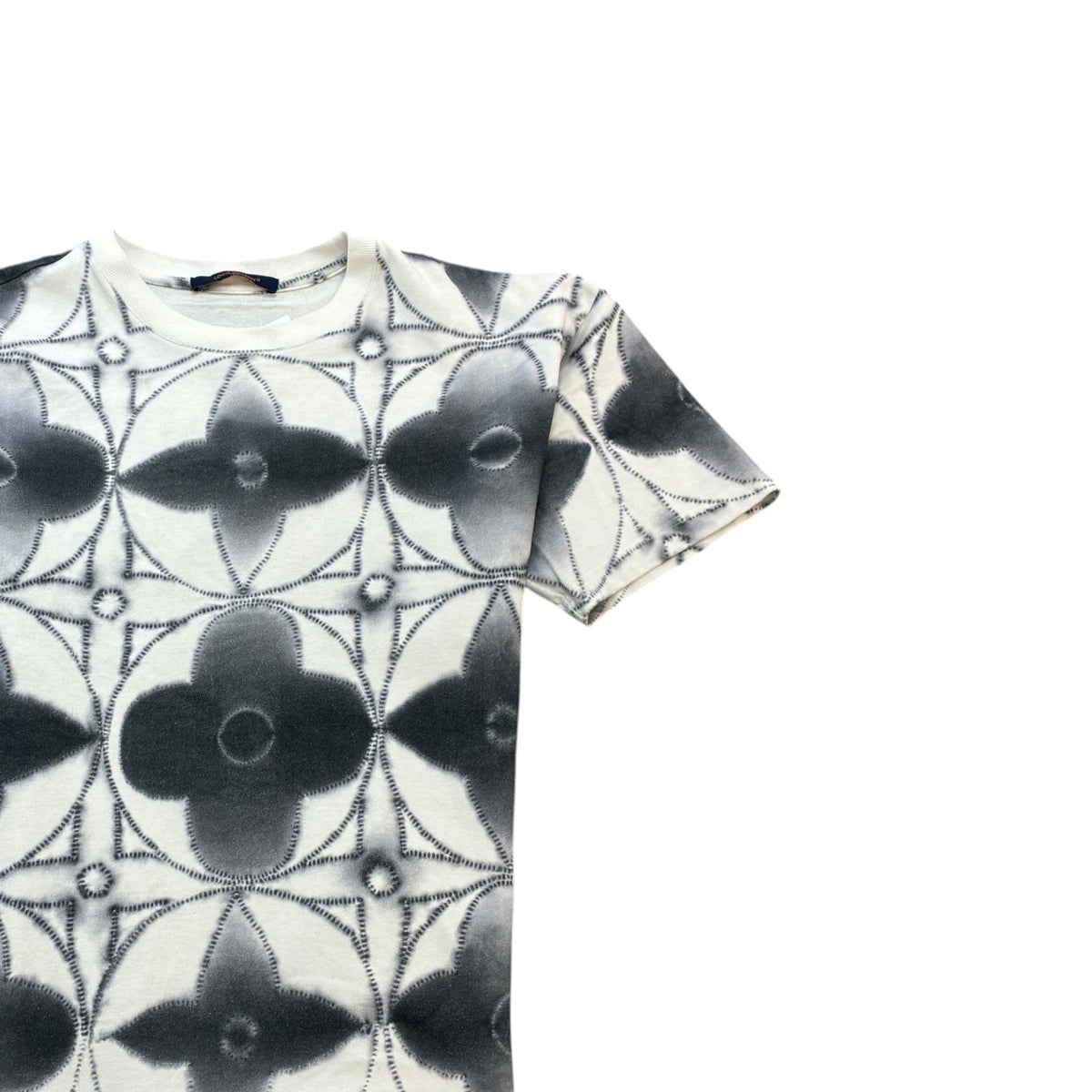 Men's Monogram Tie Dye T-Shirt Grey Size L - Photo 3