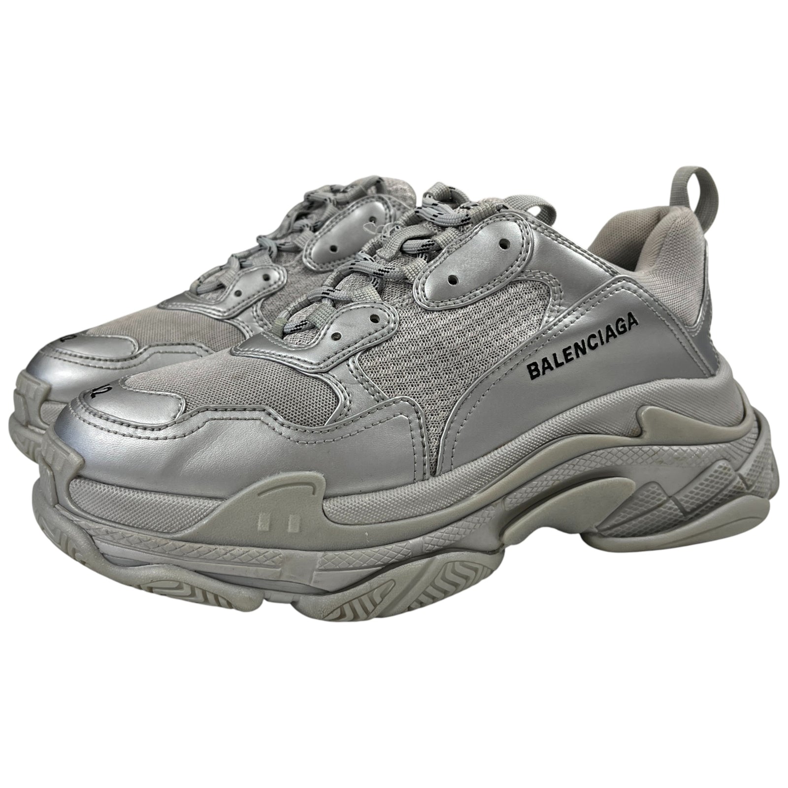 Men's Triple S Low Trainers Silver Size EU 42 / UK 8 - Photo 8