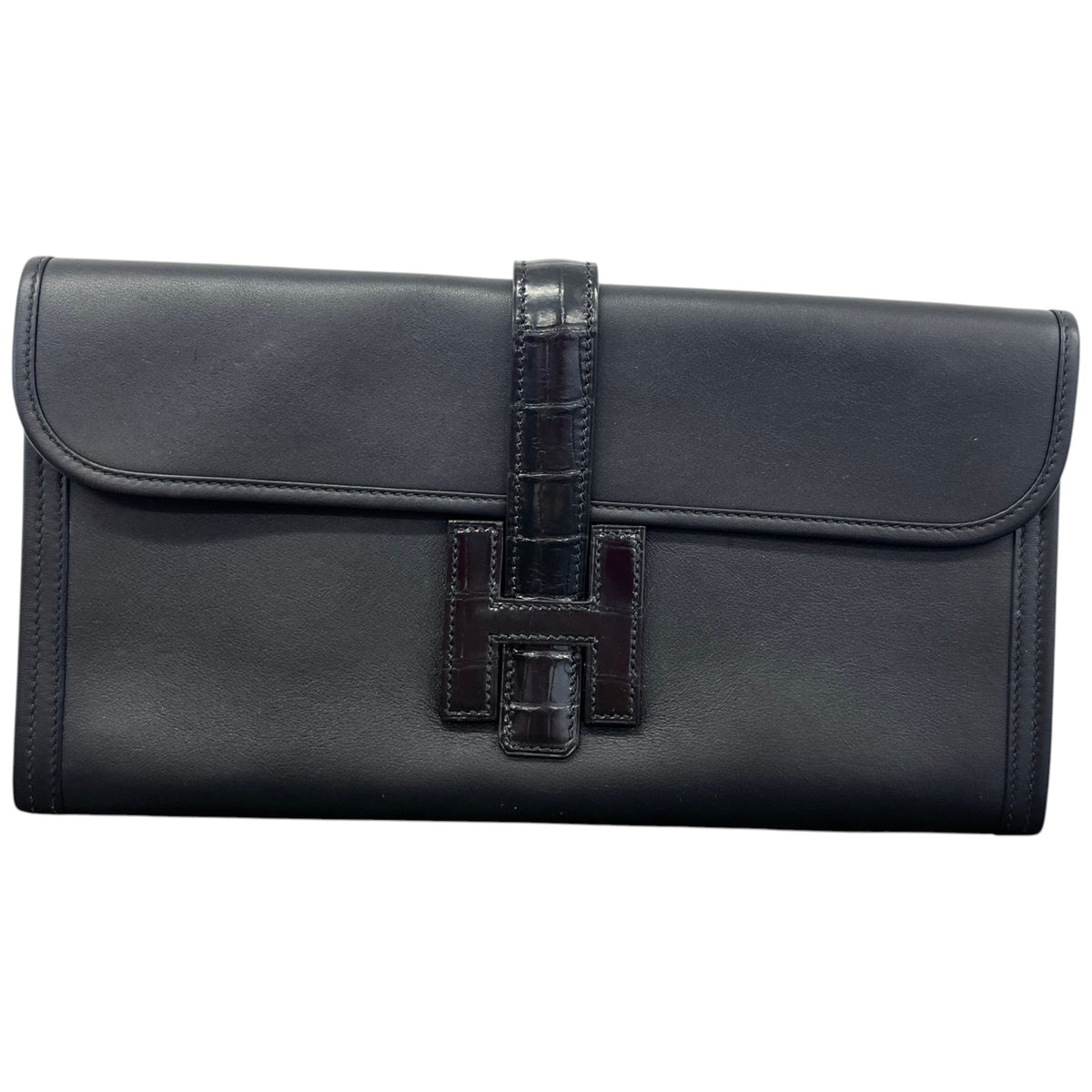 Women's Alligator Jige Elan 29 Clutch Black - Photo 1