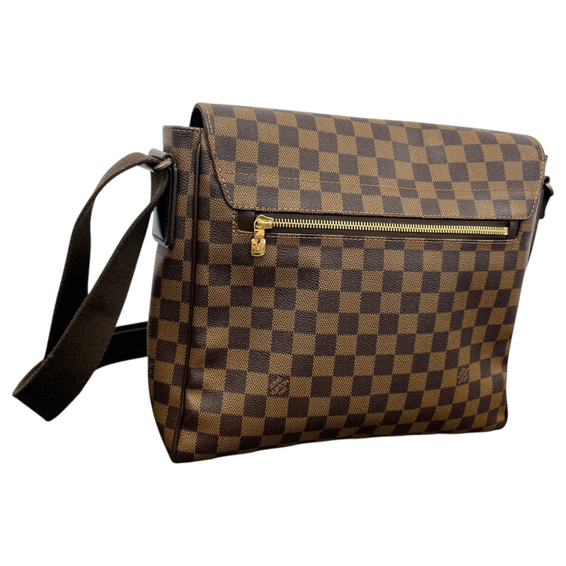 Men's District GM Damier Ebene Messenger Bag Brown