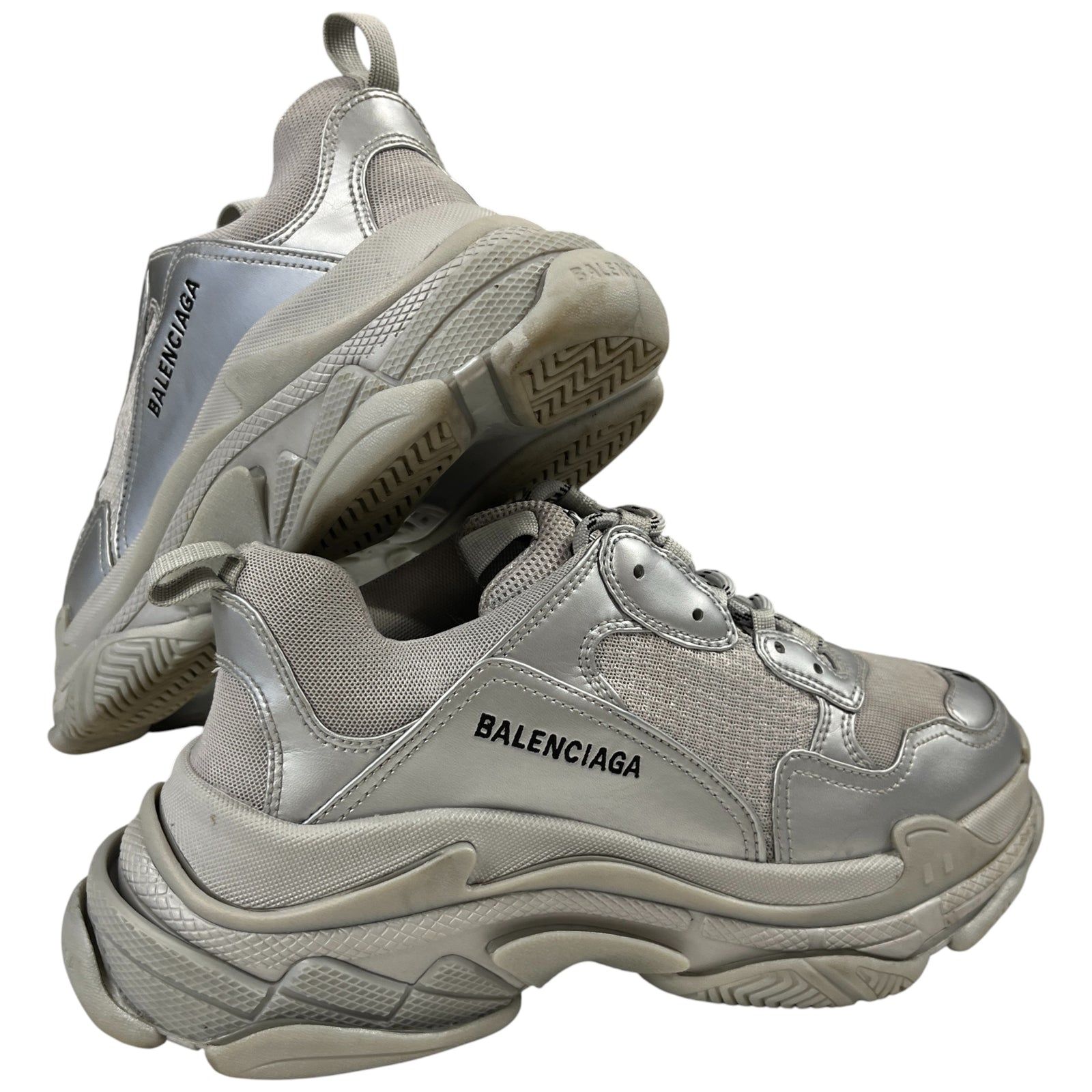 Men's Triple S Low Trainers Silver Size EU 42 / UK 8 - Photo 10