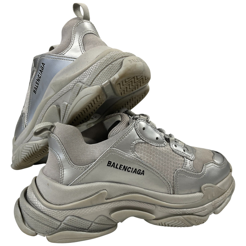 Men's Triple S Low Trainers Silver Size EU 42 / UK 8