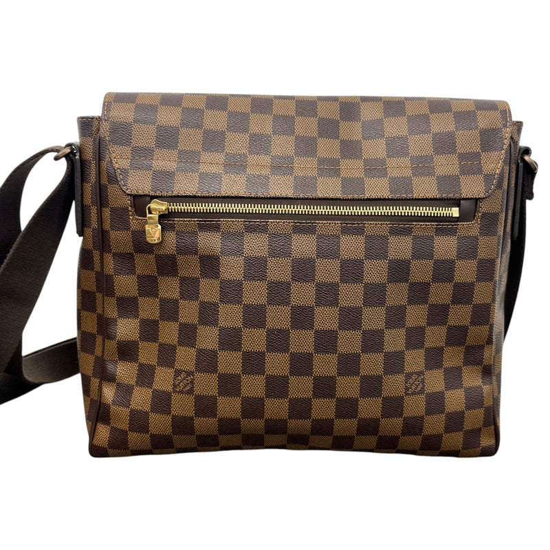 Men's District GM Damier Ebene Messenger Bag Brown