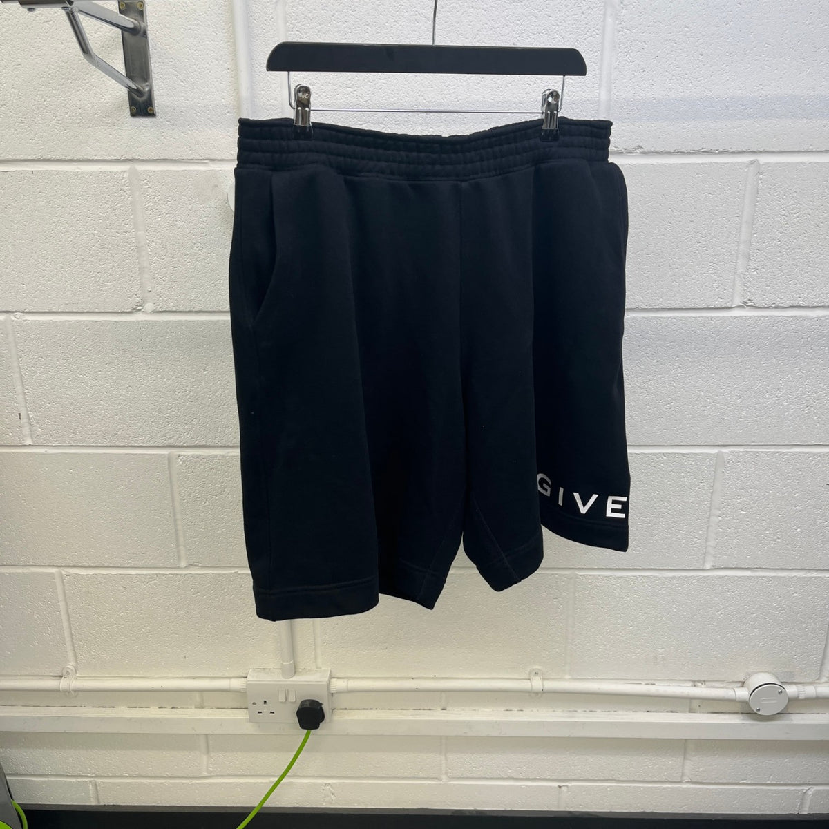 Men's Logo Print Shorts Black Size XL / W36 - Photo 8