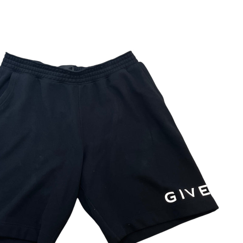 Men's Logo Print Shorts Black Size XL / W36