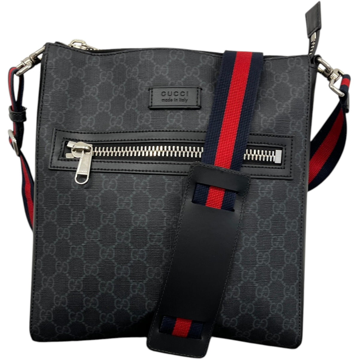 Men's GG Supreme Messenger Bag Black - Photo 1