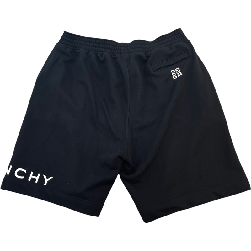 Men's Logo Print Shorts Black Size XL / W36