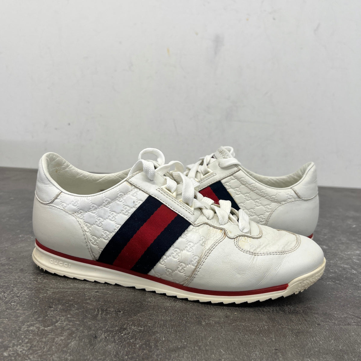 Women's Micro Guccissima Low Trainers White Size UK 5 / EU 38 - Photo 14