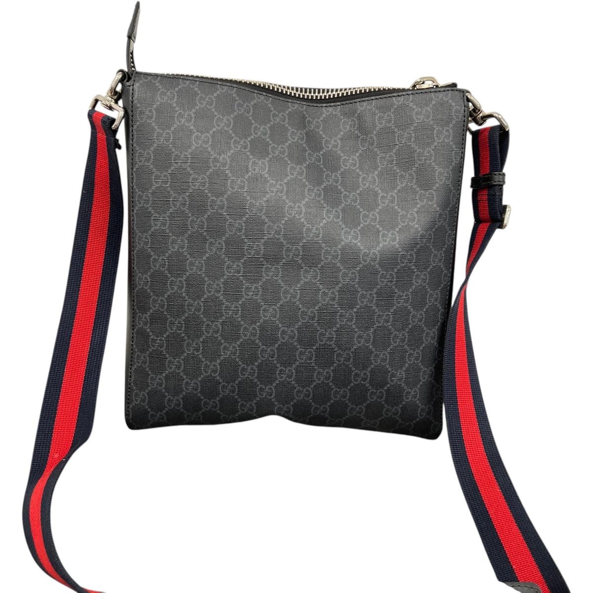 Men's GG Supreme Messenger Bag Black - Photo 3