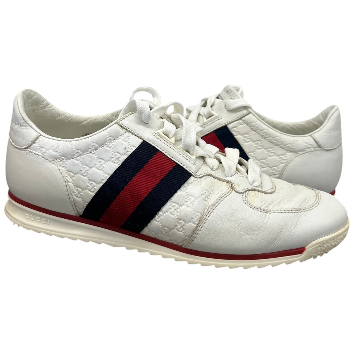 Women's Micro Guccissima Low Trainers White Size UK 5 / EU 38 - Photo 3