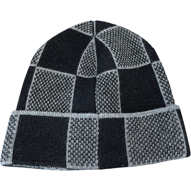 Men's Damier Heritage Beanie Hat Black Size S