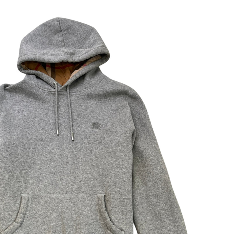 Men's Embroidered Logo Hoodie Grey Size L