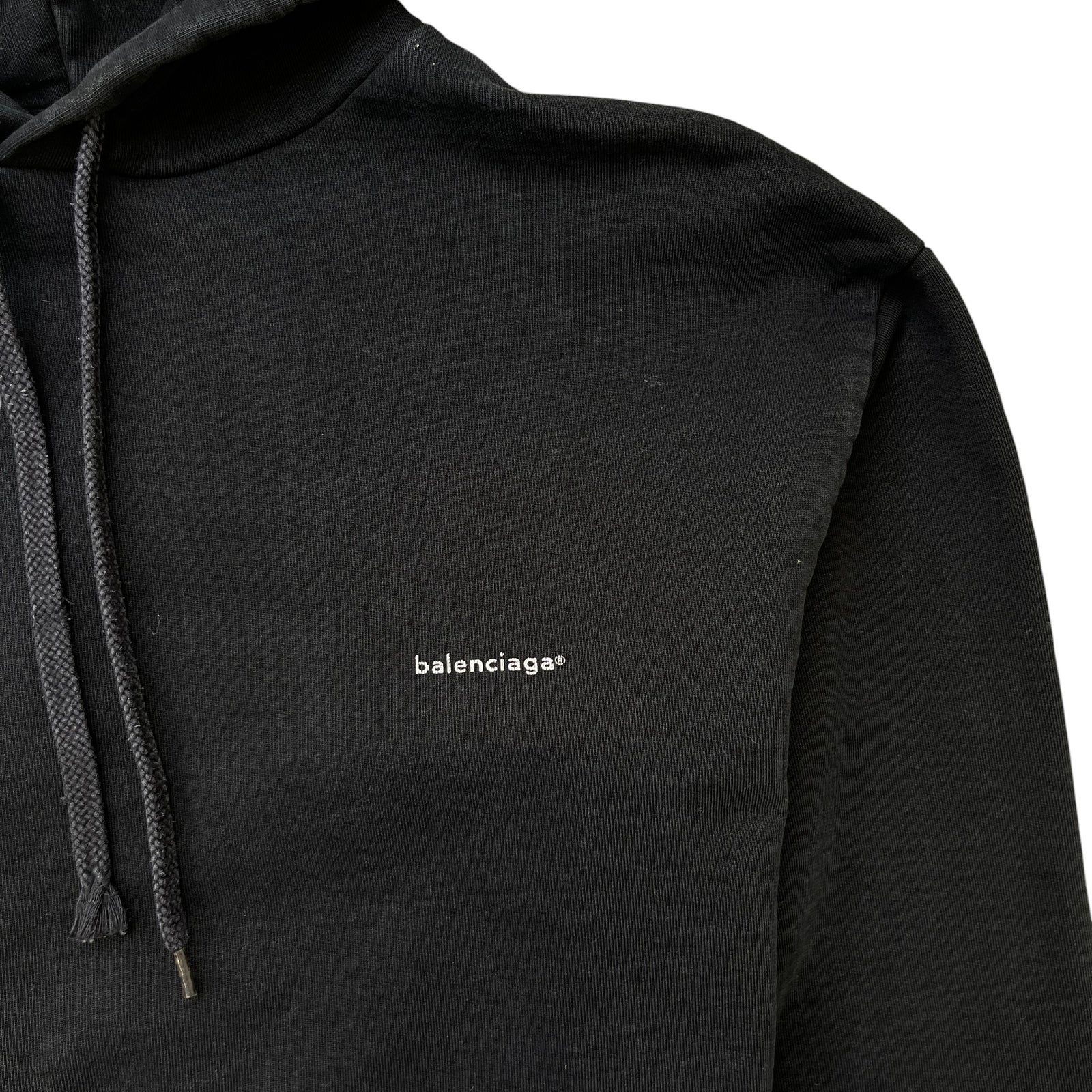 Men's Logo Print Hoodie Black Size M - Photo 5