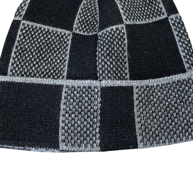 Men's Damier Heritage Beanie Hat Black Size S