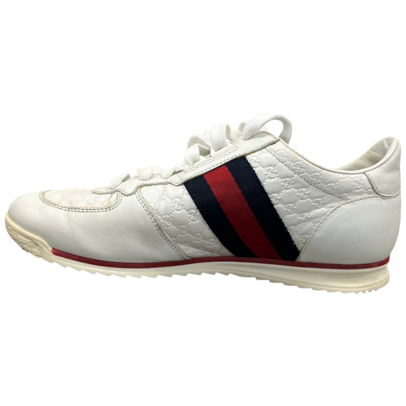 Women's Micro Guccissima Low Trainers White Size UK 5 / EU 38