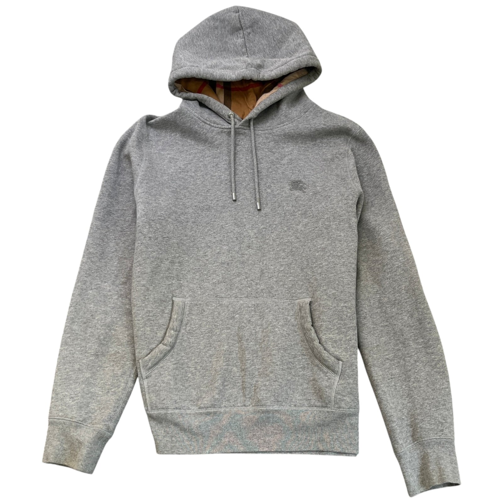 Men's Embroidered Logo Hoodie Grey Size L - Photo 1