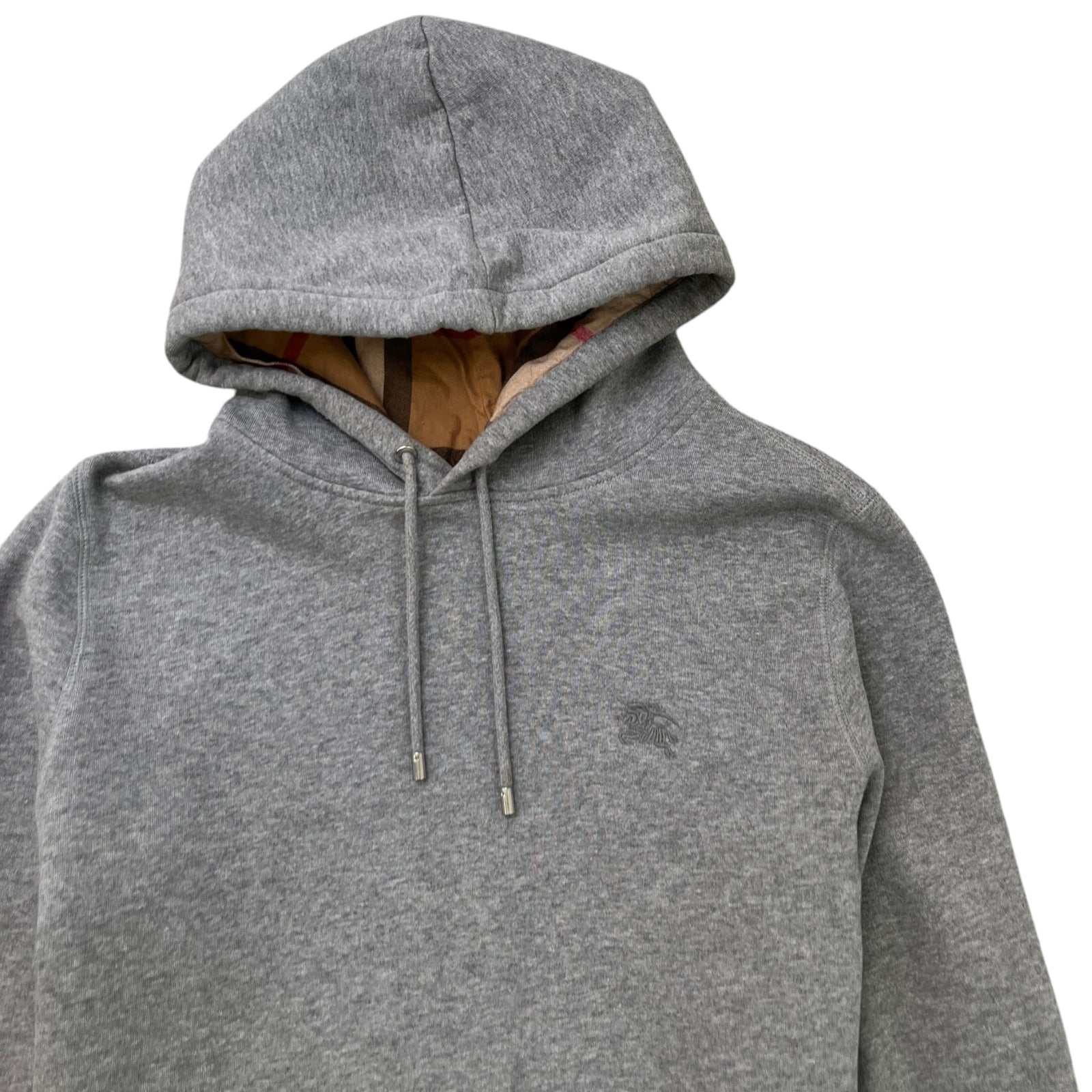 Men's Embroidered Logo Hoodie Grey Size L - Photo 5