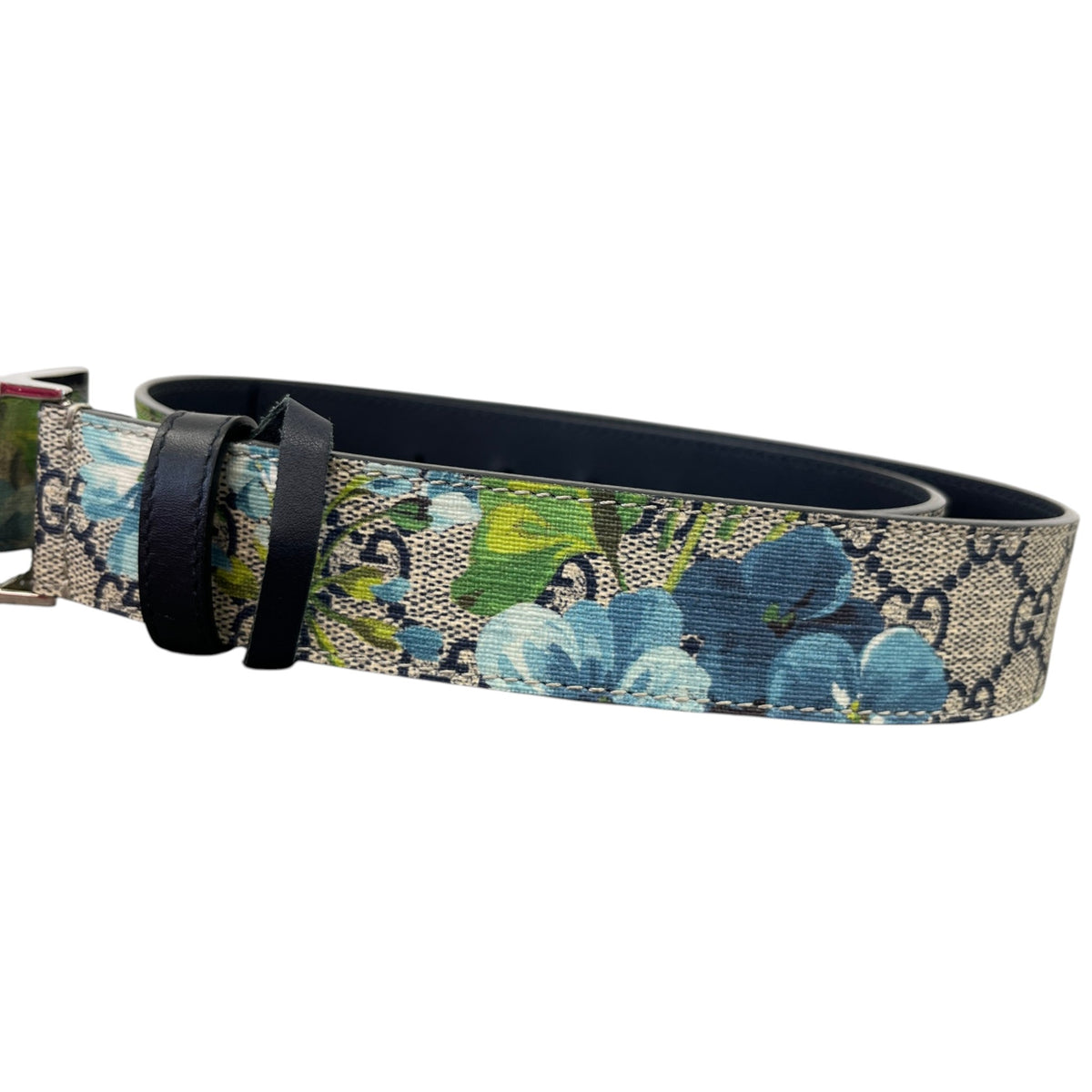 Women's GG Blooms Supreme Belt Navy Size W34 - Photo 4