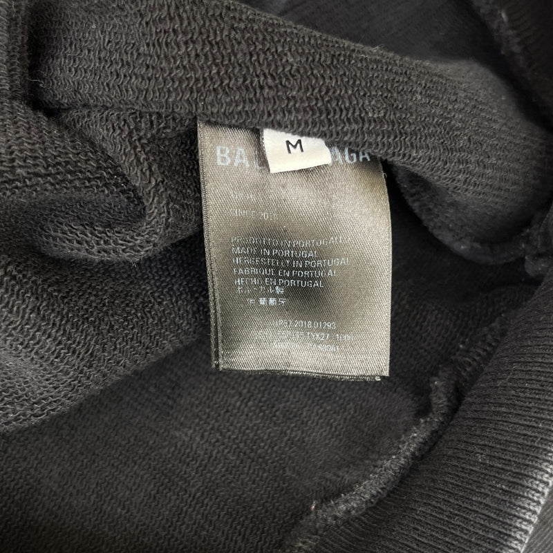 Men's Logo Print Hoodie Black Size M